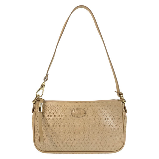 21530
TOD’S トッズ ベージュ ゴールド金具 レザー ショルダーバッグ アクセサリーポーチ レディース ABP15
