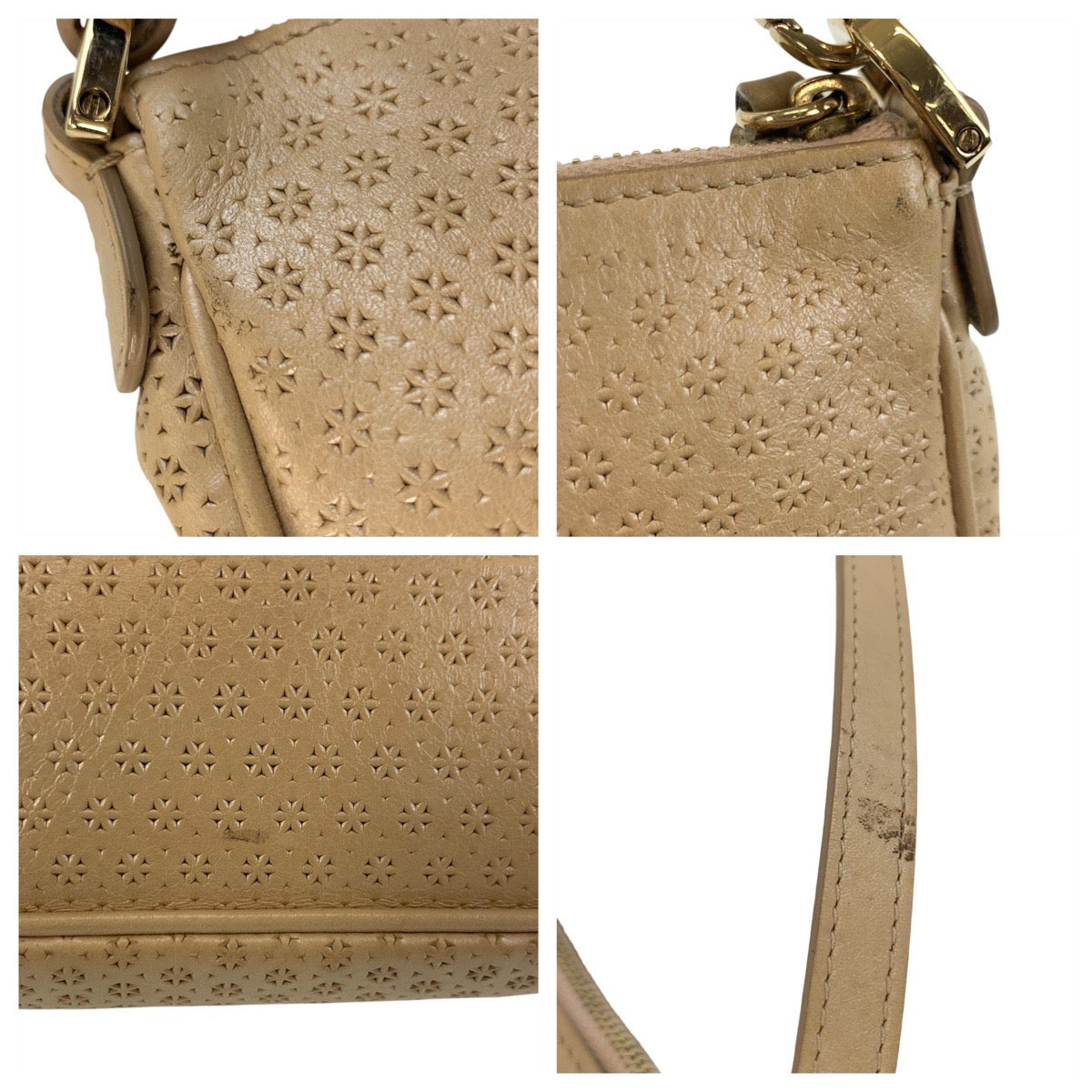 21530
TOD’S トッズ ベージュ ゴールド金具 レザー ショルダーバッグ アクセサリーポーチ レディース ABP15