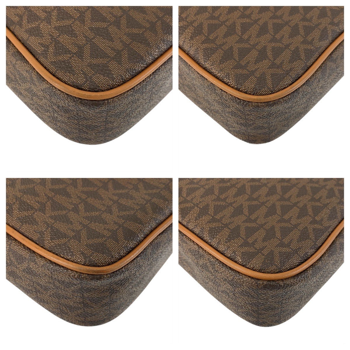 21533
Michael Kors マイケルコース ブラウン ゴールド金具 PVC ショルダーバッグ ポシェット レディース A16