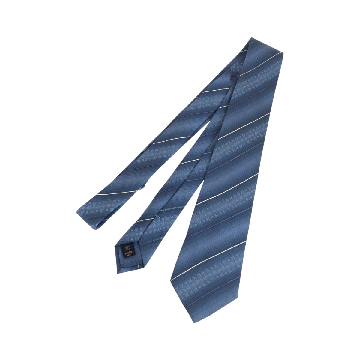 21535
LOUIS VUITTON ルイヴィトン モノグラム クラヴァット LV スロープ ブルー 青 シルク M71716 ネクタイ メンズ B