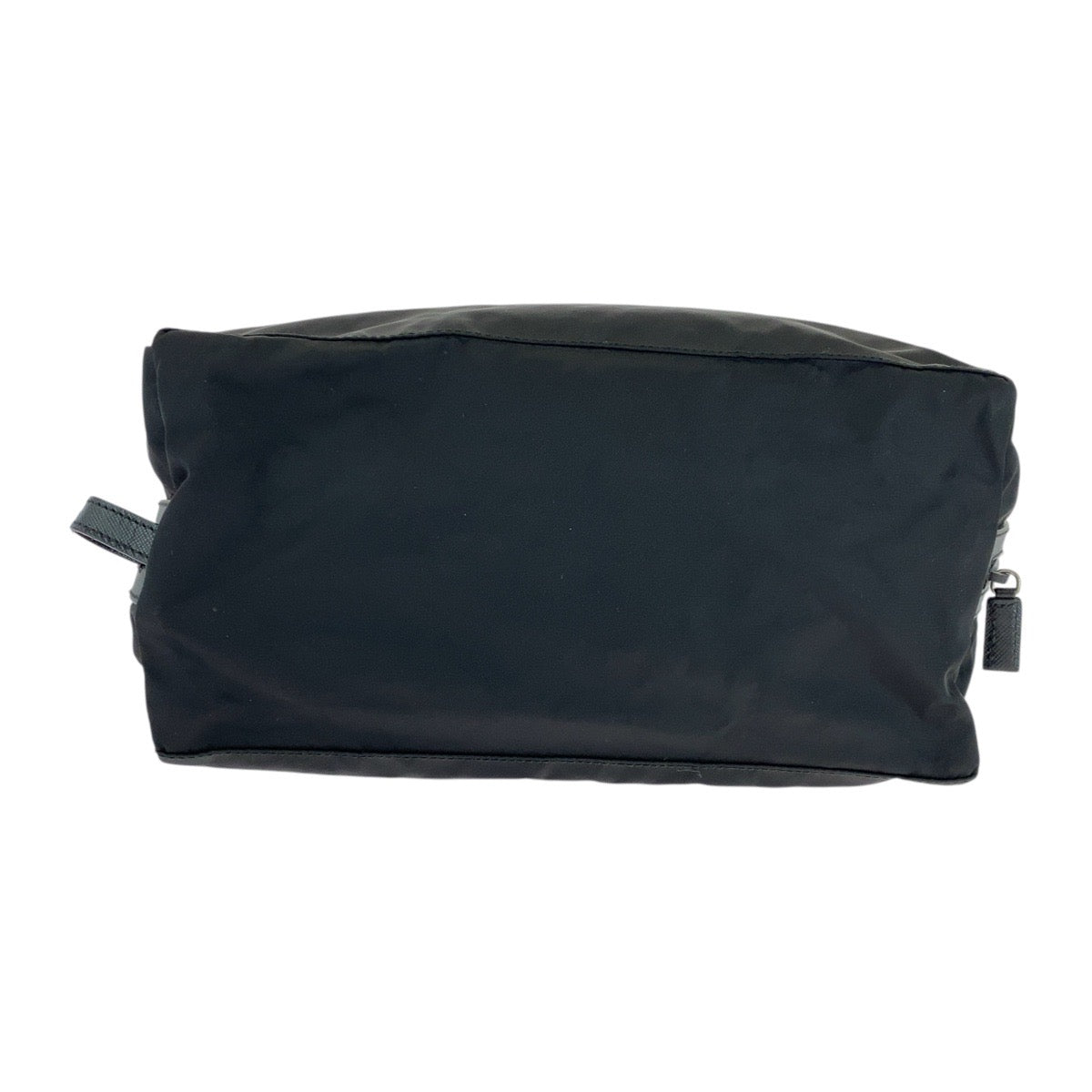 21540
PRADA プラダ テスート サフィアーノレザー 三角ロゴプレート ブラック 黒 シルバー金具 ナイロン / レザー クラッチバッグ セカンドバッグ ポーチ メンズ AB29