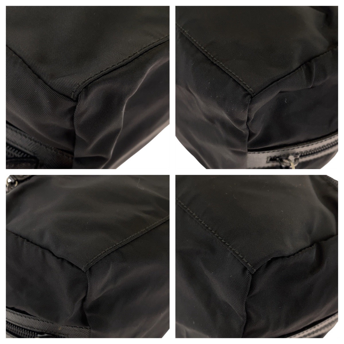 21540
PRADA プラダ テスート サフィアーノレザー 三角ロゴプレート ブラック 黒 シルバー金具 ナイロン / レザー クラッチバッグ セカンドバッグ ポーチ メンズ AB29