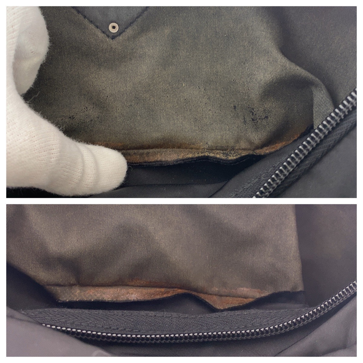 21540
PRADA プラダ テスート サフィアーノレザー 三角ロゴプレート ブラック 黒 シルバー金具 ナイロン / レザー クラッチバッグ セカンドバッグ ポーチ メンズ AB29