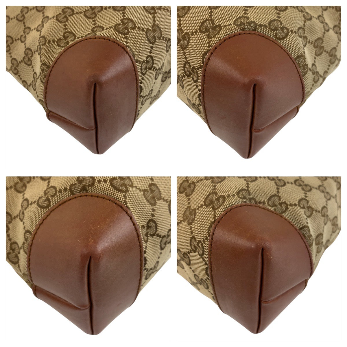 21542
GUCCI グッチ ベージュ ブラウン GGキャンバス / レザー 337598 ショルダーバッグ メッセンジャーバッグ レディース B