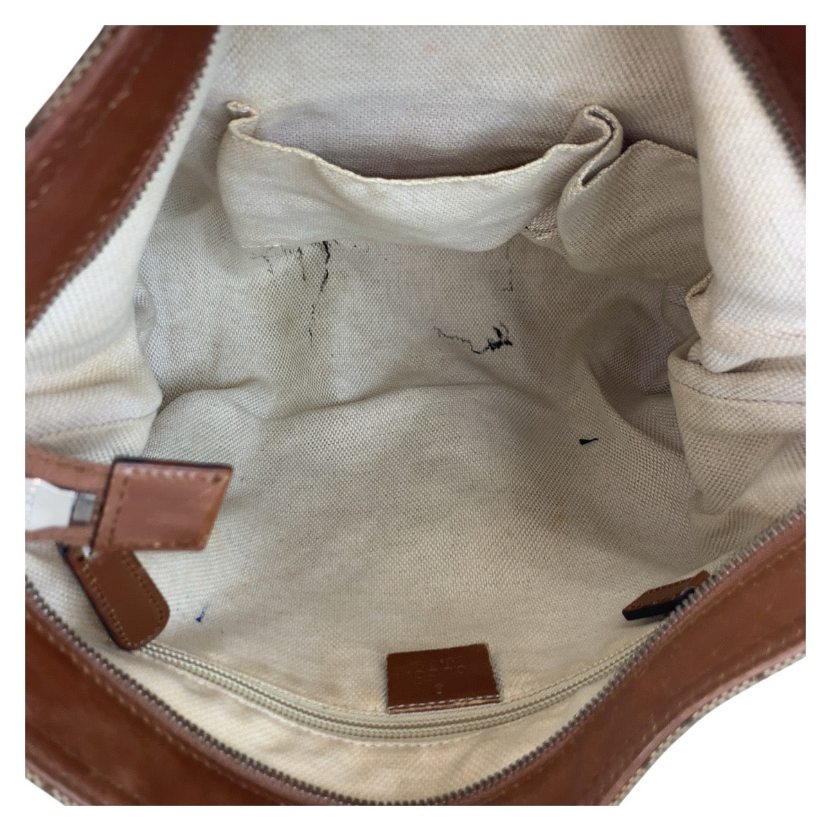 21542
GUCCI グッチ ベージュ ブラウン GGキャンバス / レザー 337598 ショルダーバッグ メッセンジャーバッグ レディース B