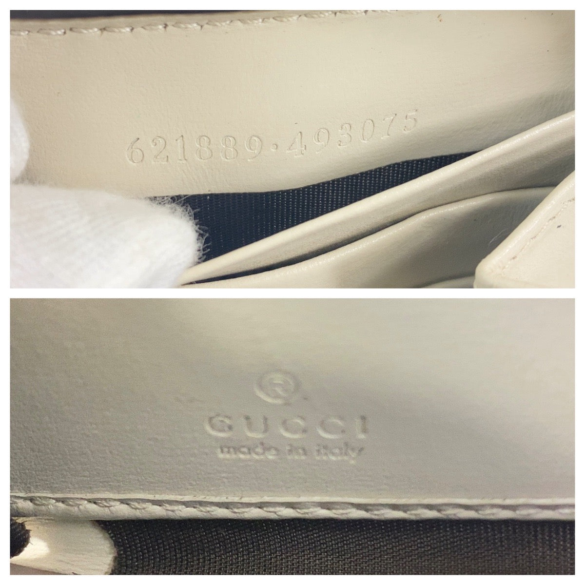 21545
GUCCI グッチ ホースビット オフホワイト ゴールド金具 レザー 621889 長財布 ラウンドジップ レディース ABP18