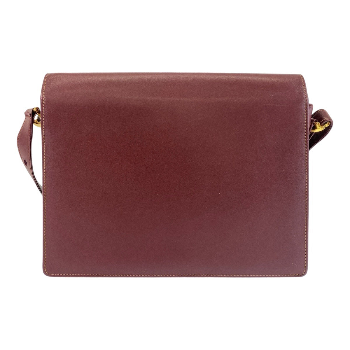 21551
CARTIER カルティエ マストライン ワインレッド ボルドー ゴールド金具 レザー 斜め掛け ショルダーバッグ メッセンジャーバッグ レディース ABP34