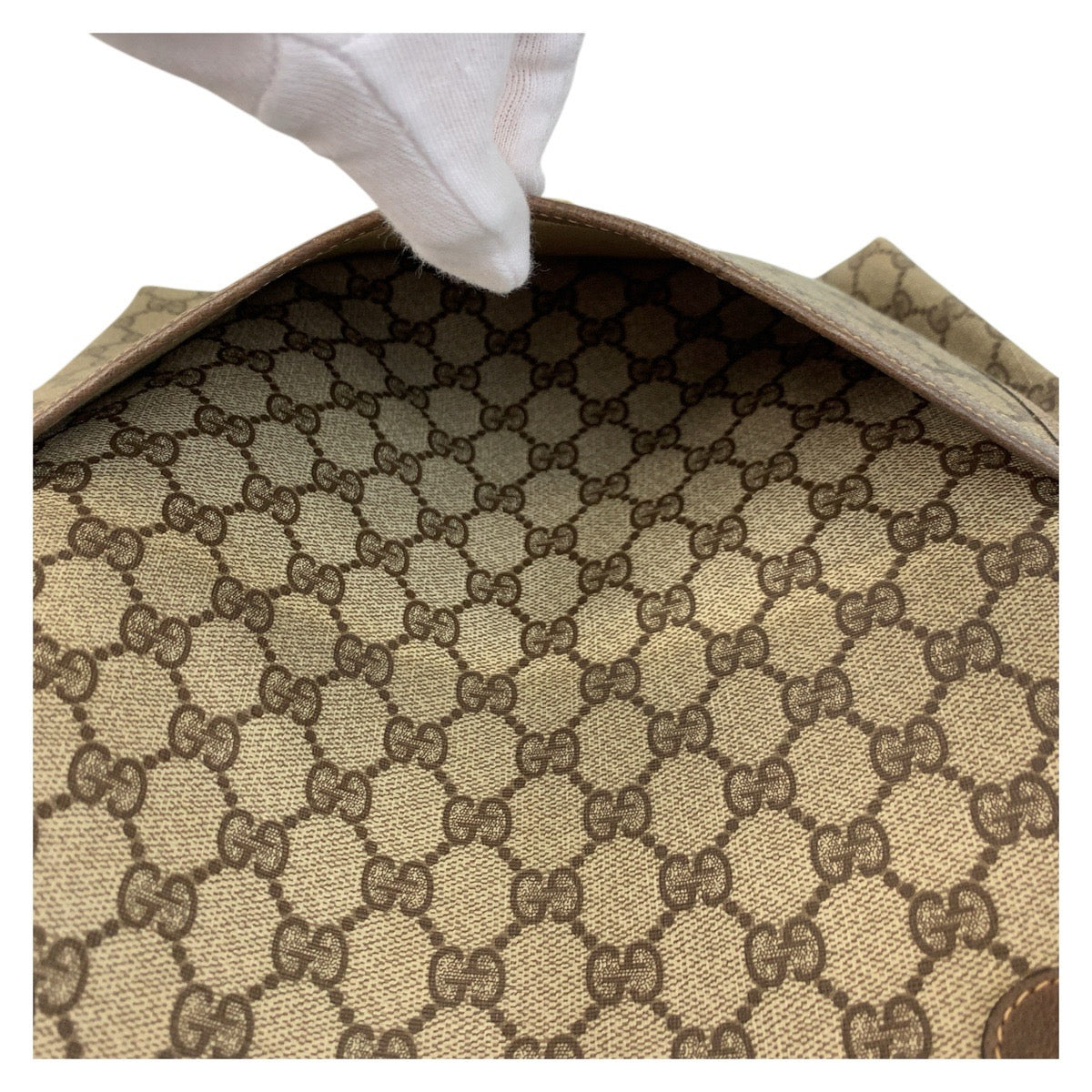 21554
GUCCI グッチ ヴィンテージ シェリーライン オールドグッチ ベージュ ブラウン GGスプリームキャンバス / レザー 39 02 003 トートバッグ ショルダーバッグ レディース AB33