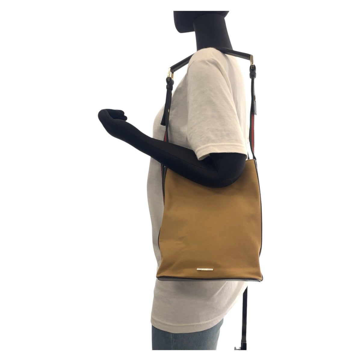 21557
GUCCI グッチ シェリーライン ベージュ ブラック ゴールド金具 キャンバス / レザー 001 4286 ショルダーバッグ レディース ABP33