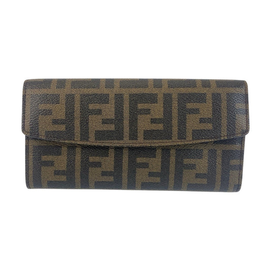21559
FENDI フェンディ ズッカ ブラウン ゴールド金具 PVC 8M0340 長財布 ロングウォレット レディース ABP24