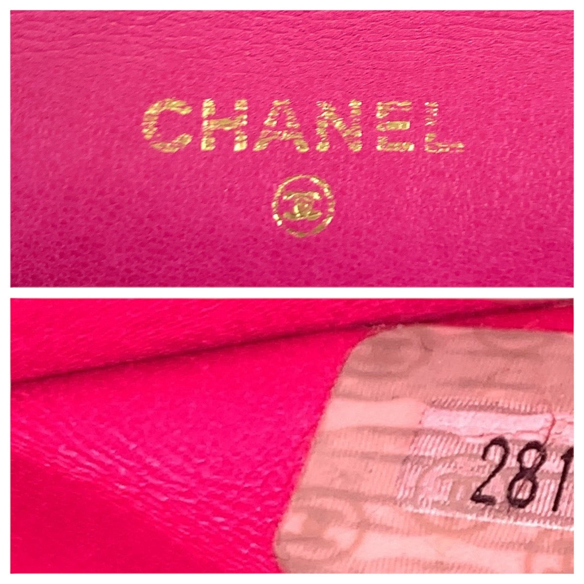 21560
CHANEL シャネル ヴィンテージ ピンク ゴールド金具 キャビアスキン 長財布 チェーンウォレット レディース ABP60