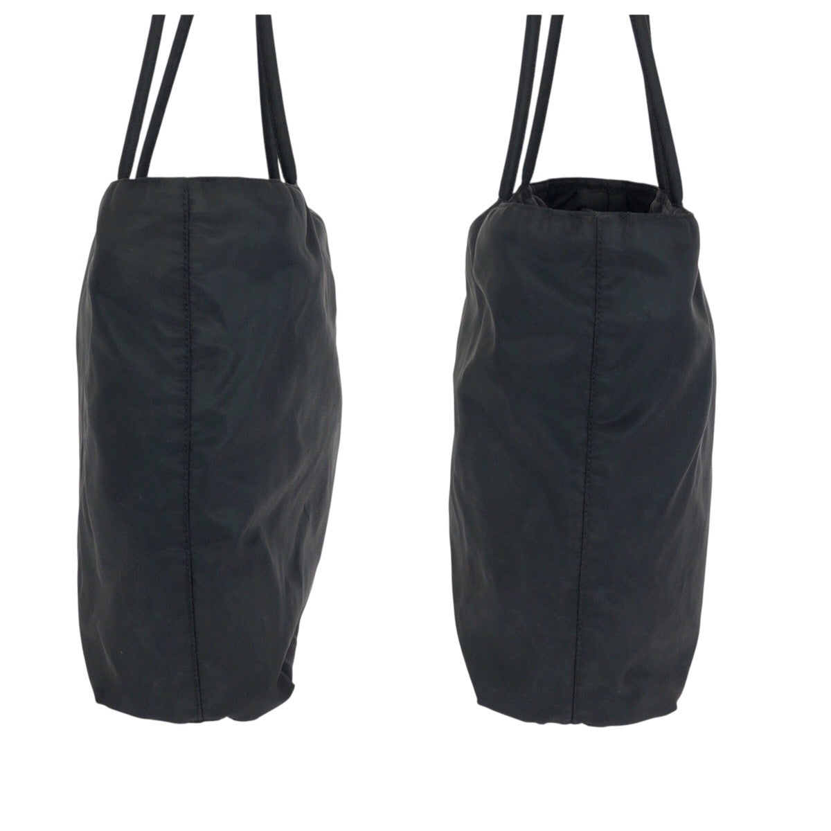 21563
PRADA プラダ テスート 三角ロゴプレート ブラック 黒 シルバー金具 ナイロン トートバッグ ショルダーバッグ レディース AB14