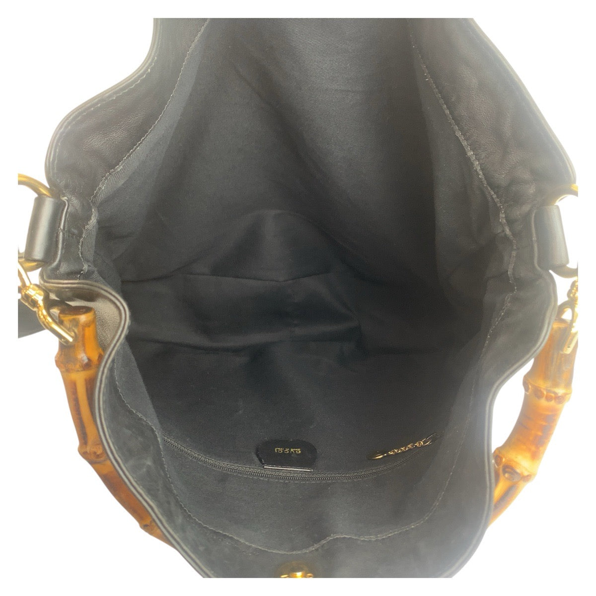 21566
GUCCI グッチ バンブー ブラック 黒 ゴールド金具 レザー 001 1577 ハンドバッグ ショルダーバッグ 2way レディース ABP32