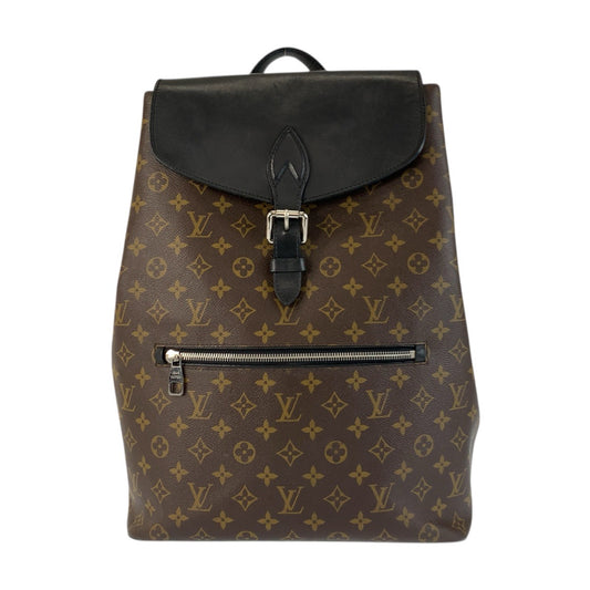 21568
LOUIS VUITTON ルイヴィトン モノグラム マカサー パルク ブラウン ブラック 黒 シルバー金具 PVC / レザー M40637 リュックサック バックパック メンズ AB160
