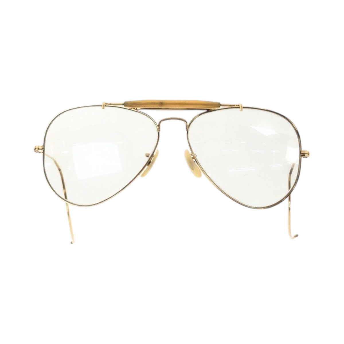 21569
Ray-Ban Vintage B&L RAY-BAN U.S.A. Gold Cream Glass / Metal R&B 58□14 USA Sunglasses Unisex Teardrop Men's AB7