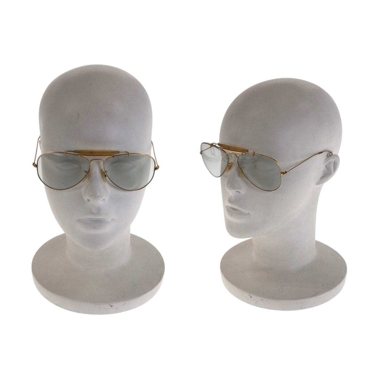 21569
Ray-Ban Vintage B&L RAY-BAN U.S.A. Gold Cream Glass / Metal R&B 58□14 USA Sunglasses Unisex Teardrop Men's AB7