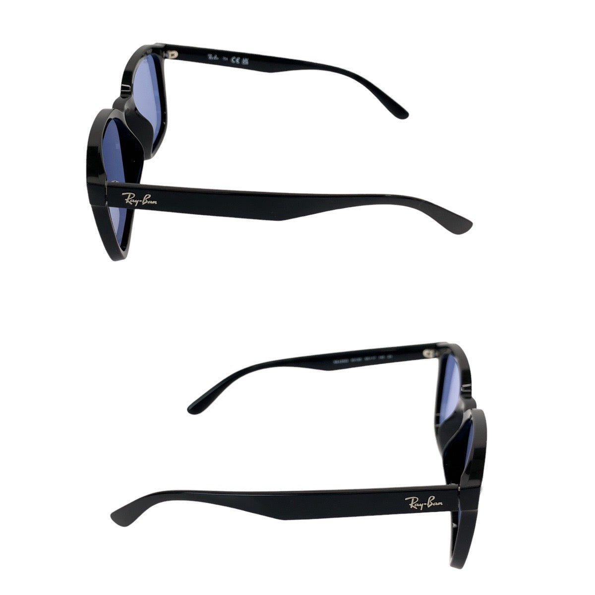 21570
Ray-Ban レイバン ブラック 黒 ブルー プラスチック RB4392D 601/80 66□17 145 2N サングラス 男女兼用 スクエア メンズ ABP10