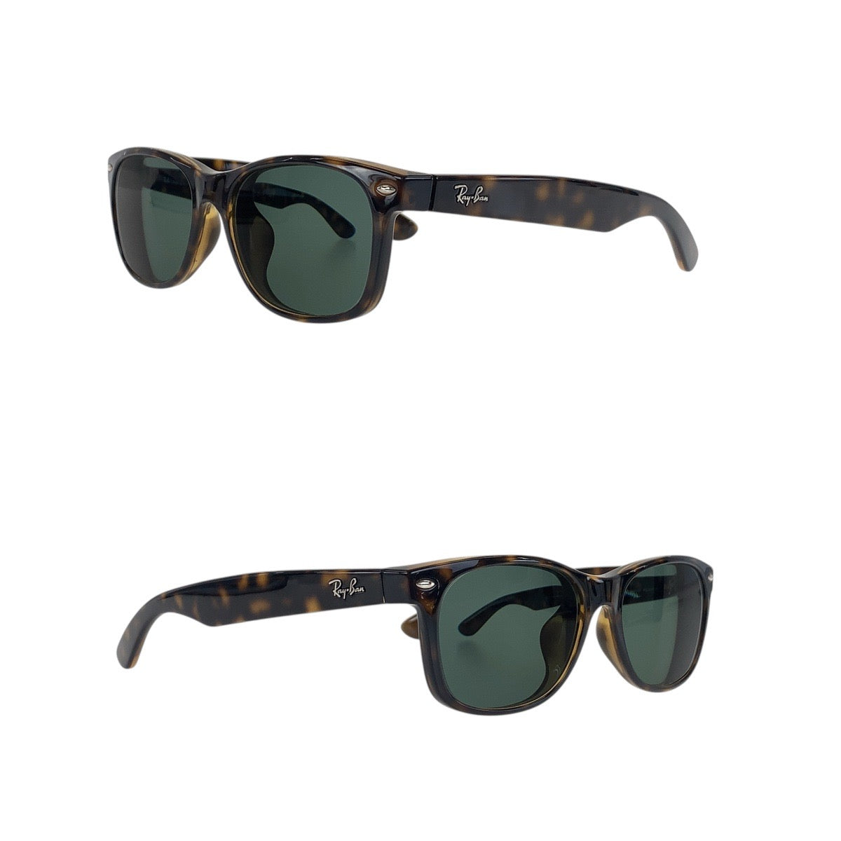 21572
Ray-Ban レイバン マーブル柄 ウェイファーラー ブラウン ゴールド金具 プラスチック RB2132-F 902 L 55□18 3N サングラス 男女兼用 ウェリントン レディース ABP10