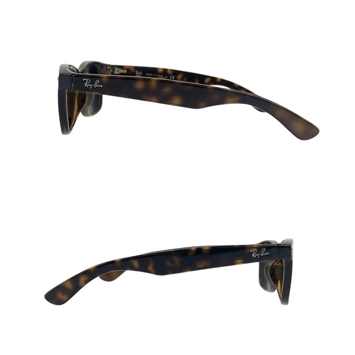 21572
Ray-Ban レイバン マーブル柄 ウェイファーラー ブラウン ゴールド金具 プラスチック RB2132-F 902 L 55□18 3N サングラス 男女兼用 ウェリントン レディース ABP10