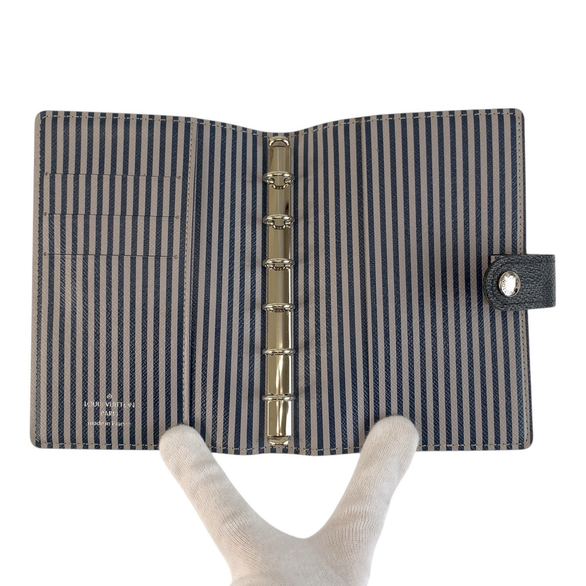 21579
LOUIS VUITTON ルイヴィトン ダミエグラフィット アジェンダ PM グレー シルバー金具 PVC R20030 手帳カバー レディース AB21