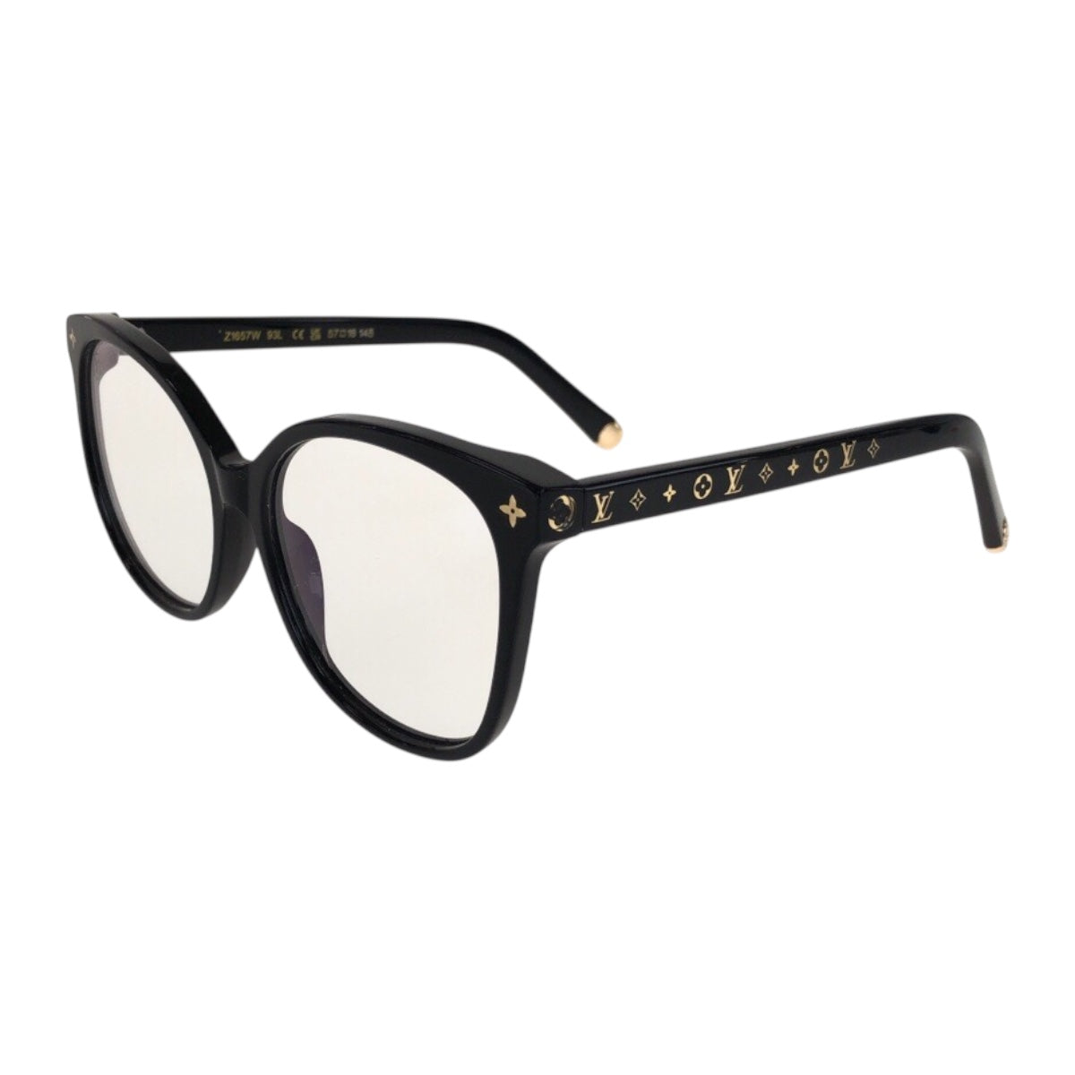 21580
LOUIS VUITTON ルイヴィトン オプティカル マイ モノグラム ライト キャットアイ ブラック 黒 ゴールド プラスチック Z1657W 93L 57□16 145 サングラス 男女兼用 ボストン レディース A39