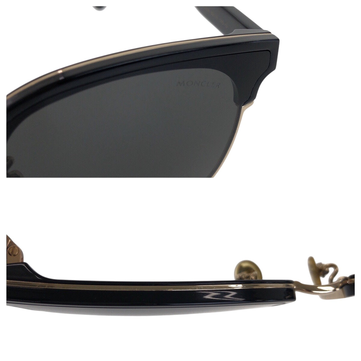 21581
MONCLER モンクレール ブラック 黒 ゴールド プラスチック ML 0112 K 01A 62□18 145 3 サングラス 男女兼用 ボストン メンズ A13