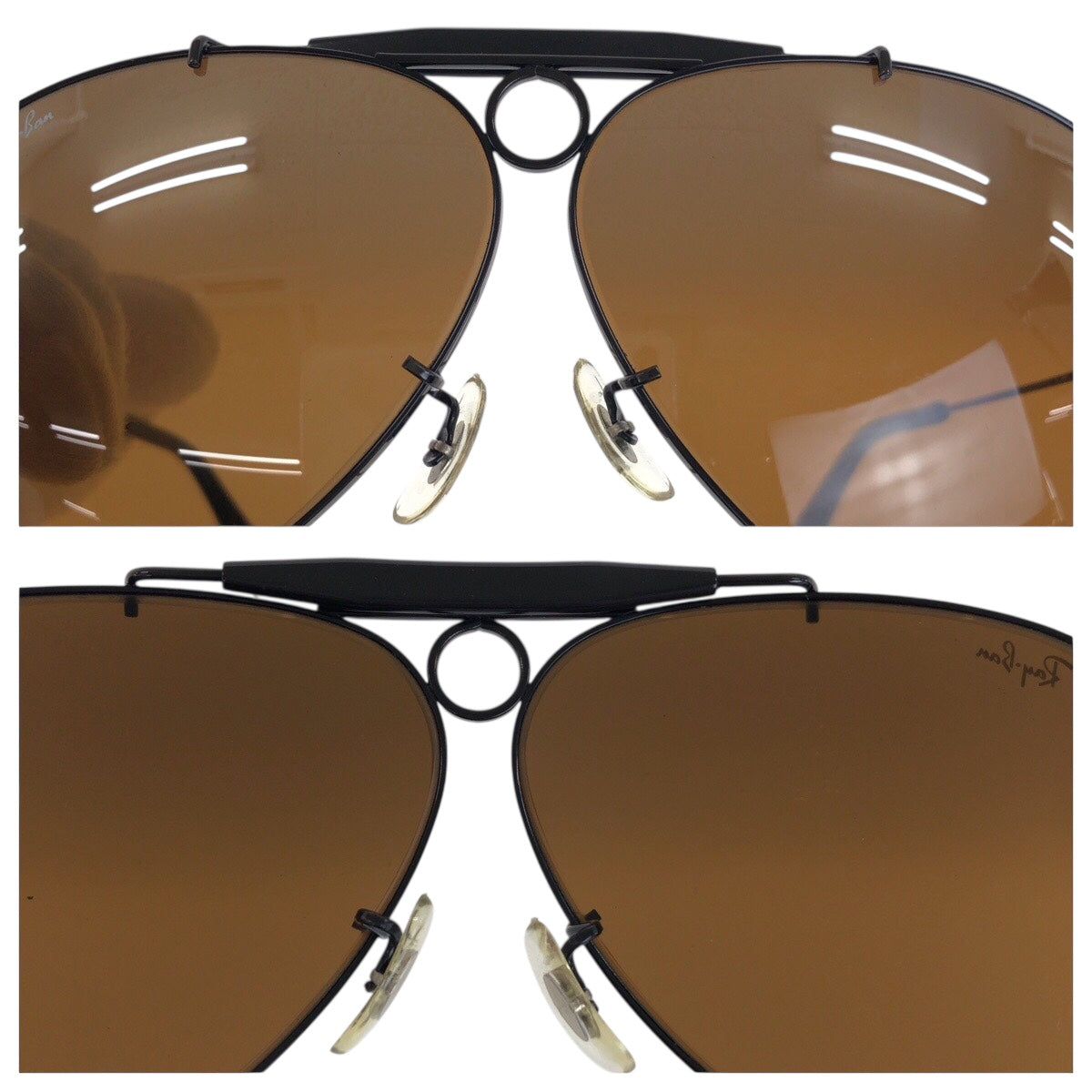 21582
Ray-Ban レイバン ヴィンテージ B&L ブラウン ブラック メッキ サングラス 男女兼用 ティアドロップ メンズ ABP15