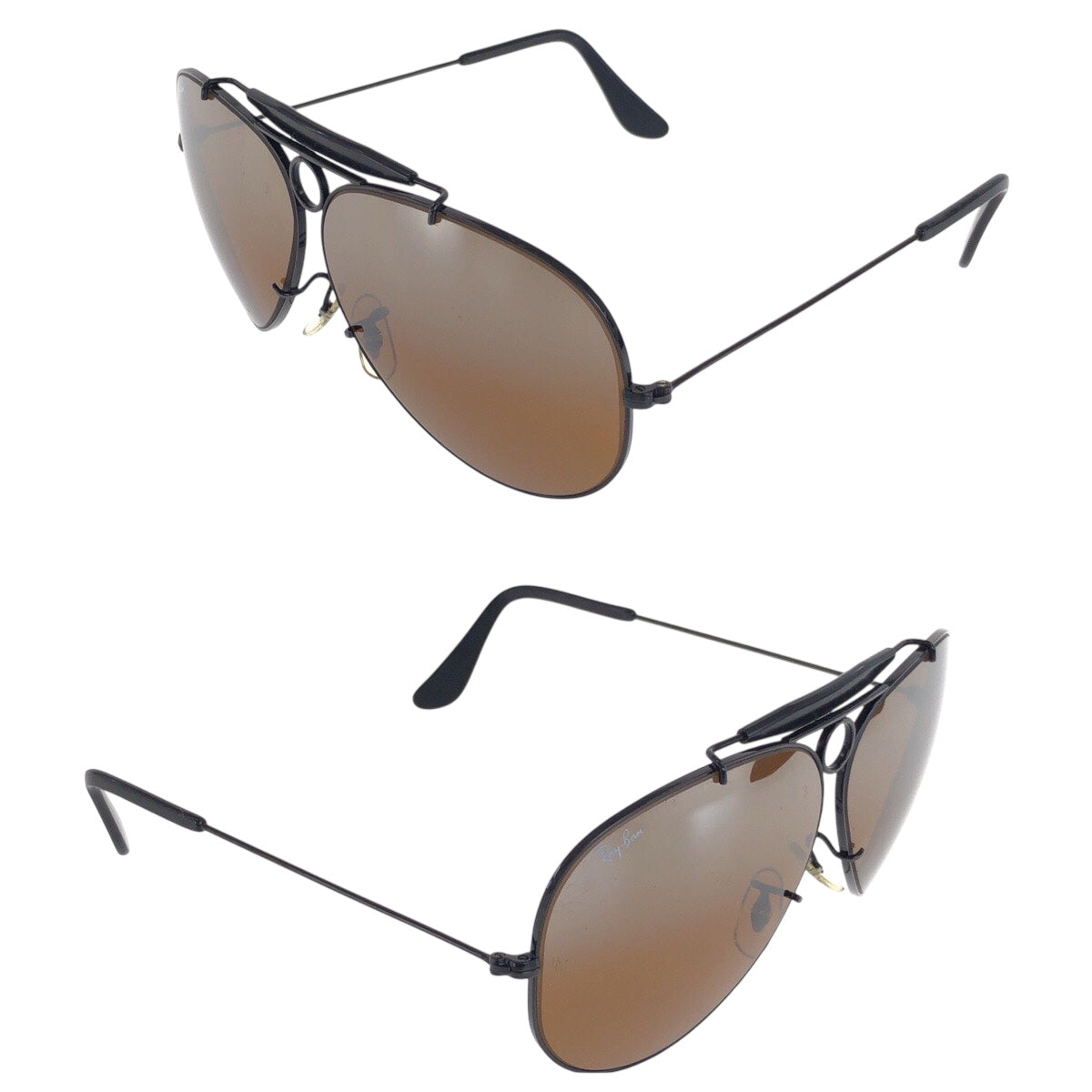 21582
Ray-Ban レイバン ヴィンテージ B&L ブラウン ブラック メッキ サングラス 男女兼用 ティアドロップ メンズ ABP15