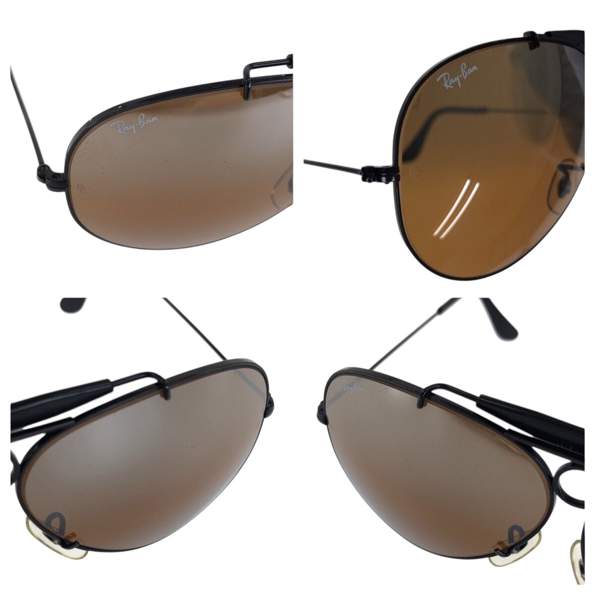 21582
Ray-Ban レイバン ヴィンテージ B&L ブラウン ブラック メッキ サングラス 男女兼用 ティアドロップ メンズ ABP15