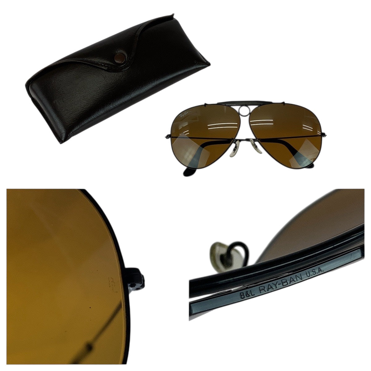 21582
Ray-Ban レイバン ヴィンテージ B&L ブラウン ブラック メッキ サングラス 男女兼用 ティアドロップ メンズ ABP15