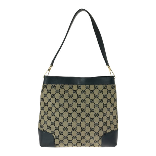 21585
GUCCI グッチ ワンショルダー ベージュ ブラック ゴールド金具 GGキャンバス / レザー 001 4231 ショルダーバッグ レディース AB20