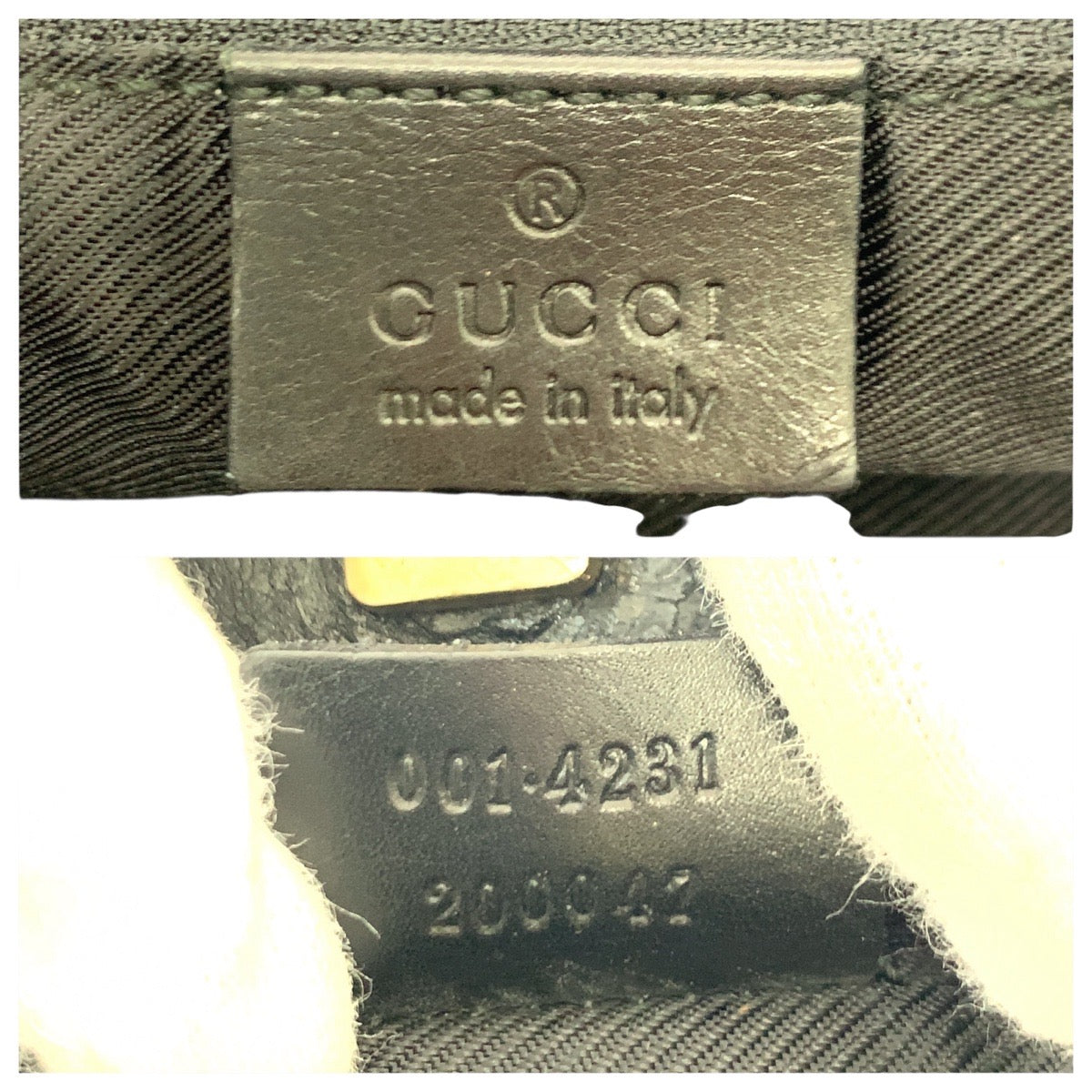 21585
GUCCI グッチ ワンショルダー ベージュ ブラック ゴールド金具 GGキャンバス / レザー 001 4231 ショルダーバッグ レディース AB20