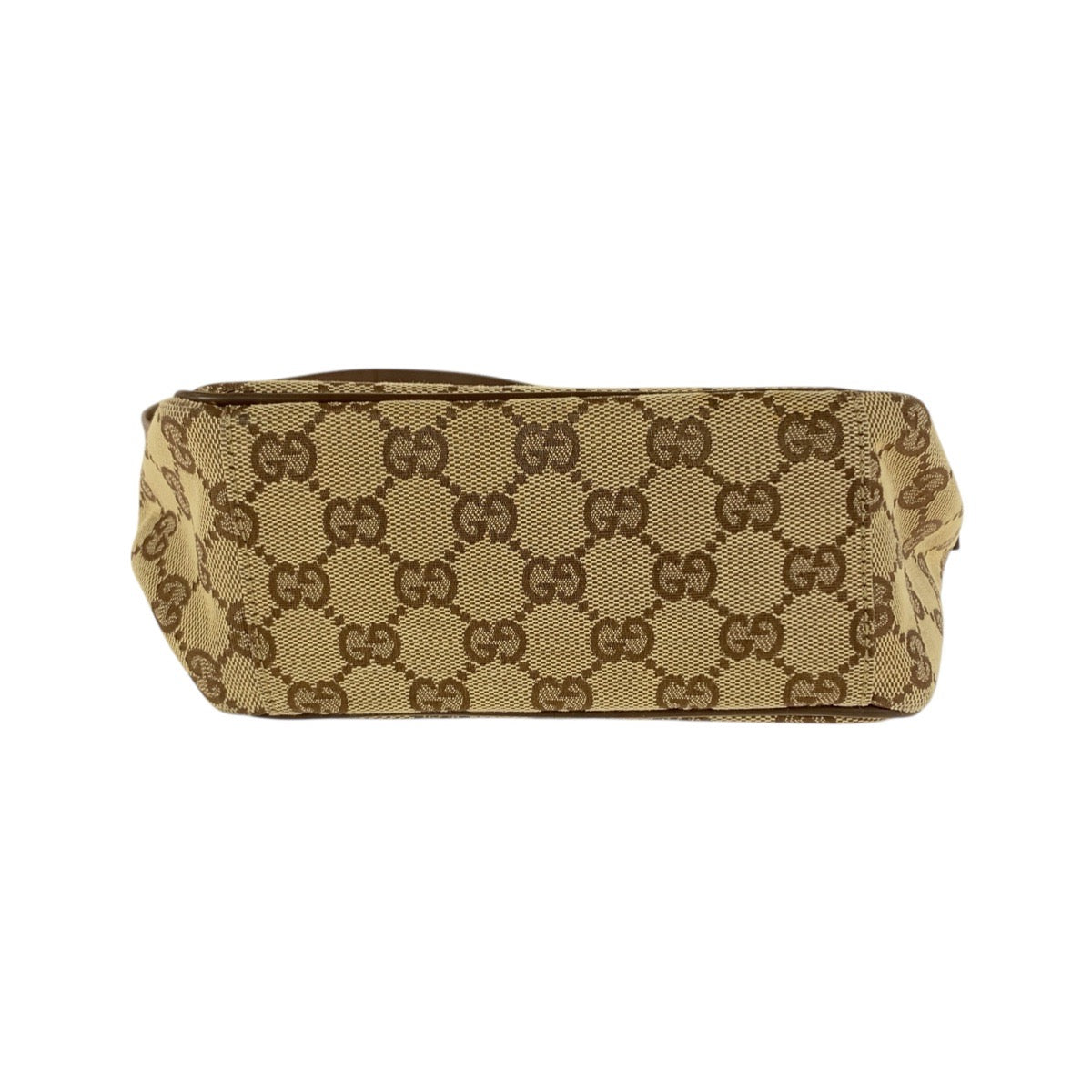 21586
GUCCI Beige Brown Silver Hardware GG Canvas / Leather 018 1612 Shoulder Bag Pochette Women's AB25