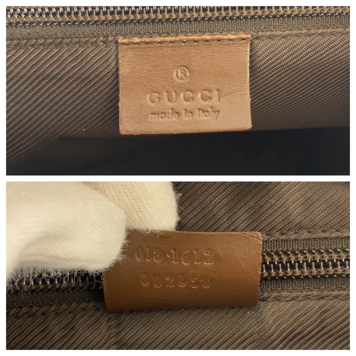 21586
GUCCI Beige Brown Silver Hardware GG Canvas / Leather 018 1612 Shoulder Bag Pochette Women's AB25