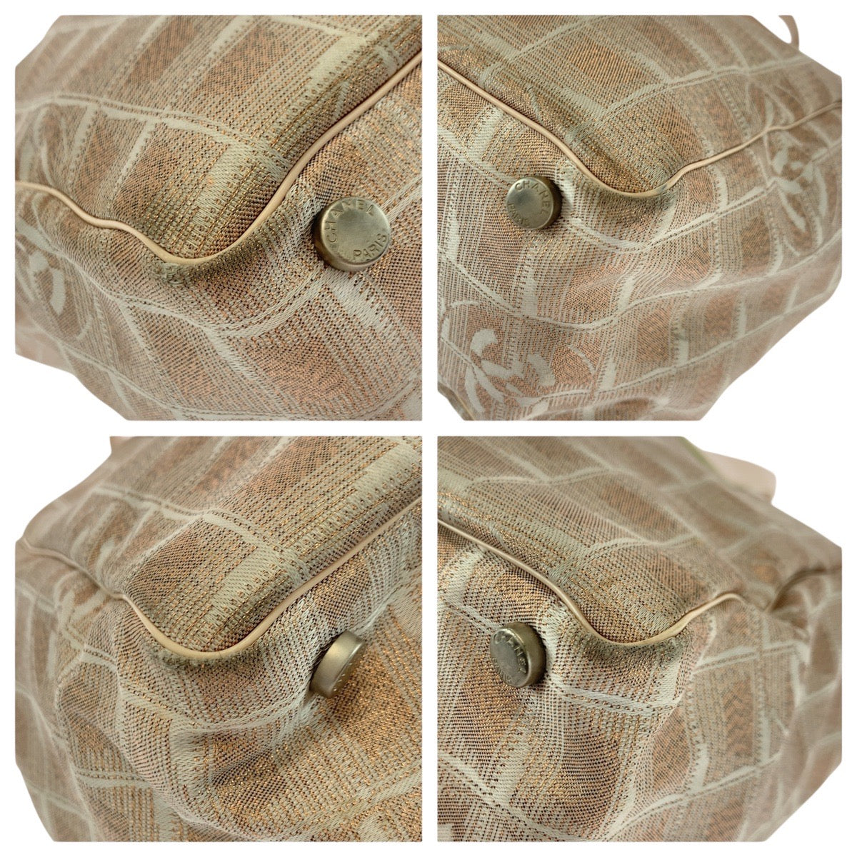 21587
CHANEL シャネル ヴィンテージ ニュートラベルライン トートMM ココマーク サーモンピンク シルバー金具 ナイロン / レザー トートバッグ ハンドバッグ レディース AB25