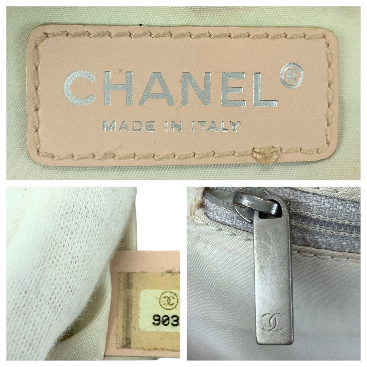 21587
CHANEL シャネル ヴィンテージ ニュートラベルライン トートMM ココマーク サーモンピンク シルバー金具 ナイロン / レザー トートバッグ ハンドバッグ レディース AB25