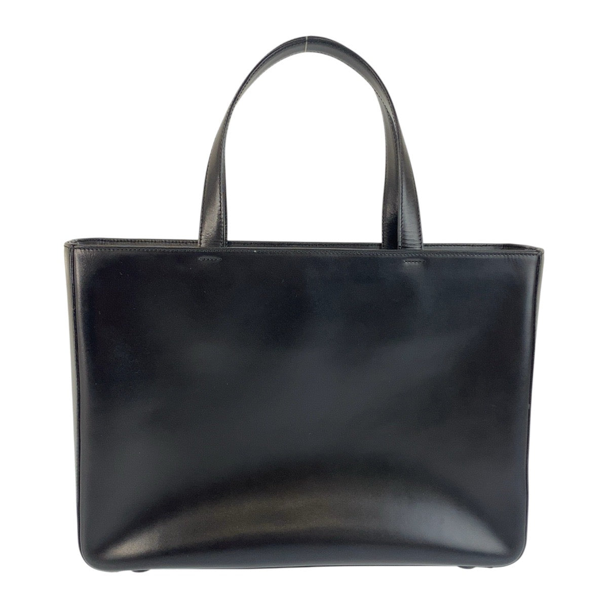 21589
PRADA プラダ ブラック 黒 シルバー金具 レザー トートバッグ レディース ABP26