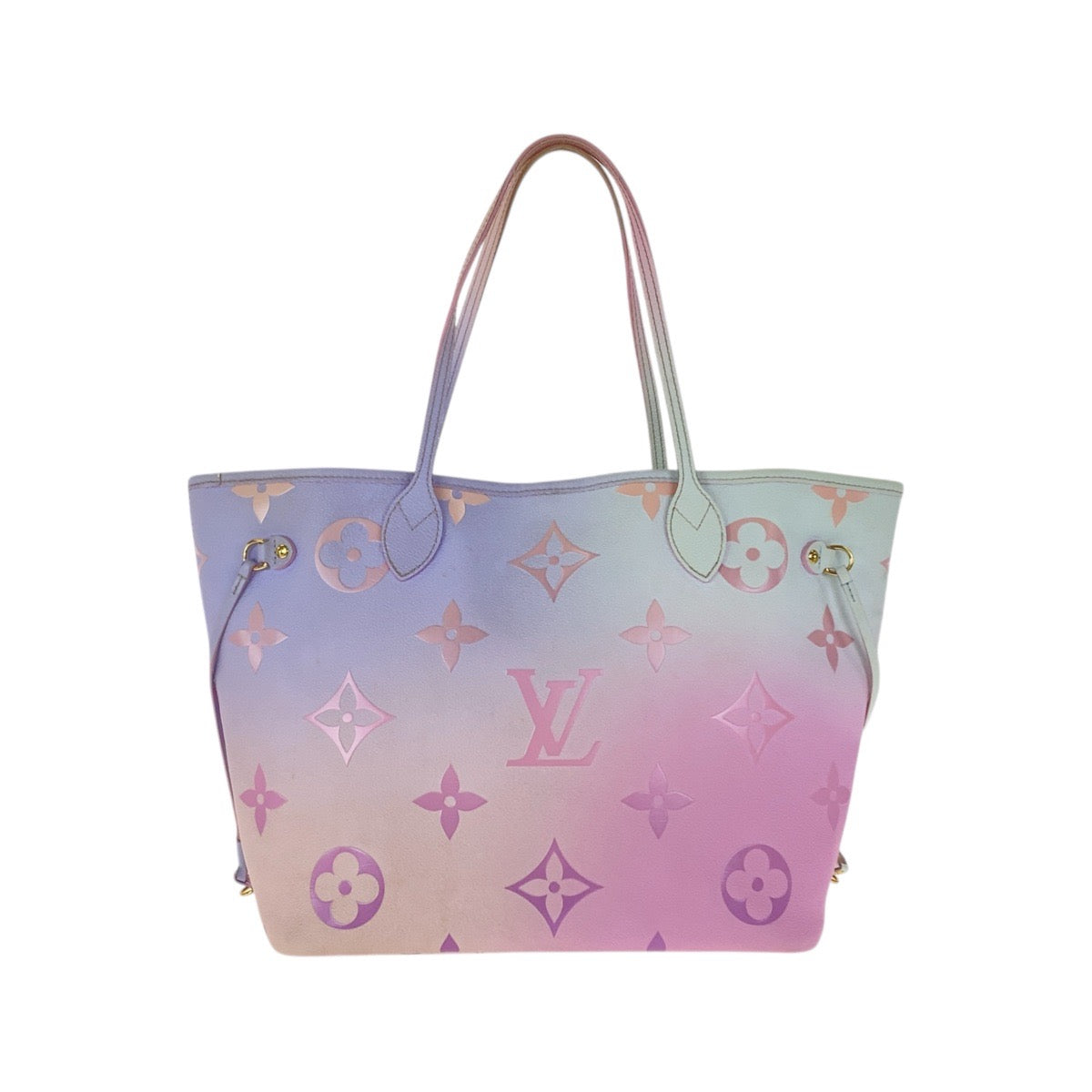 21593
LOUIS VUITTON ルイヴィトン ネヴァーフル MM スプリング イン ザ シティ サンライズパステル ピンク パープル ゴールド金具 PVC M46077 トートバッグ ショルダーバッグ レディース ABP180