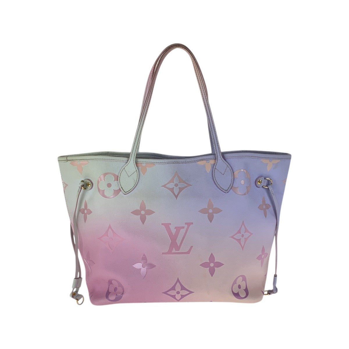 21593
LOUIS VUITTON ルイヴィトン ネヴァーフル MM スプリング イン ザ シティ サンライズパステル ピンク パープル ゴールド金具 PVC M46077 トートバッグ ショルダーバッグ レディース ABP180