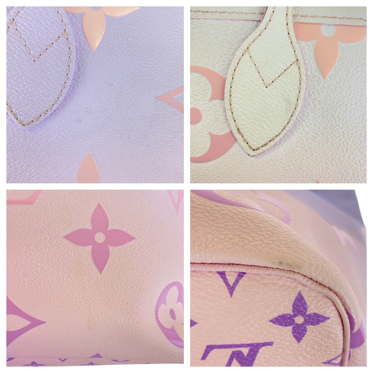 21593
LOUIS VUITTON ルイヴィトン ネヴァーフル MM スプリング イン ザ シティ サンライズパステル ピンク パープル ゴールド金具 PVC M46077 トートバッグ ショルダーバッグ レディース ABP180