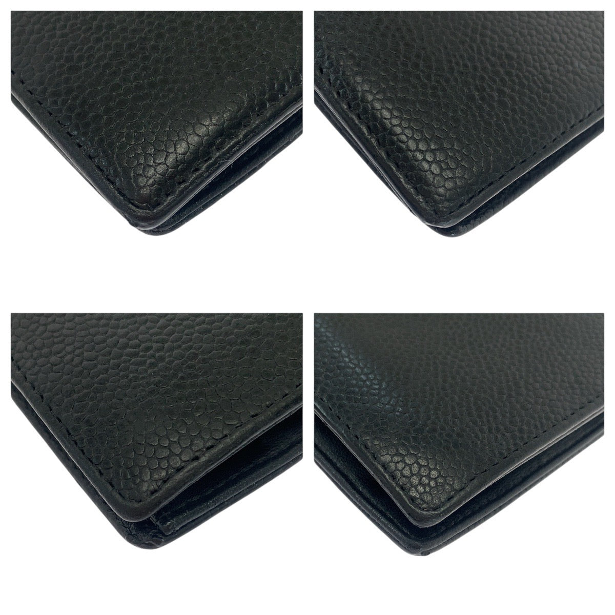 21594
CHANEL シャネル ヴィンテージ ココマーク ブラック 黒 ゴールド金具 キャビアスキン 長財布 ロングウォレット レディース ABP48