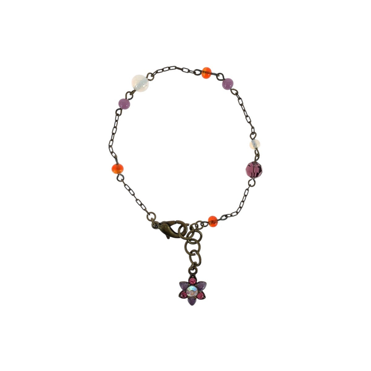 21597
ANNA SUI アナスイ フラワー 花 ゴールド ブロンズ メタル ブレスレット レディース AB2