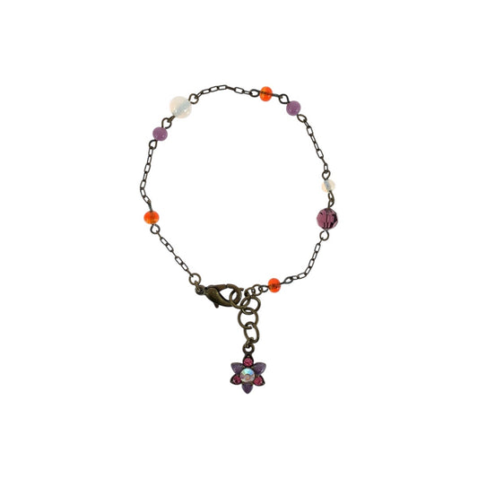 21597
ANNA SUI アナスイ フラワー 花 ゴールド ブロンズ メタル ブレスレット レディース AB2