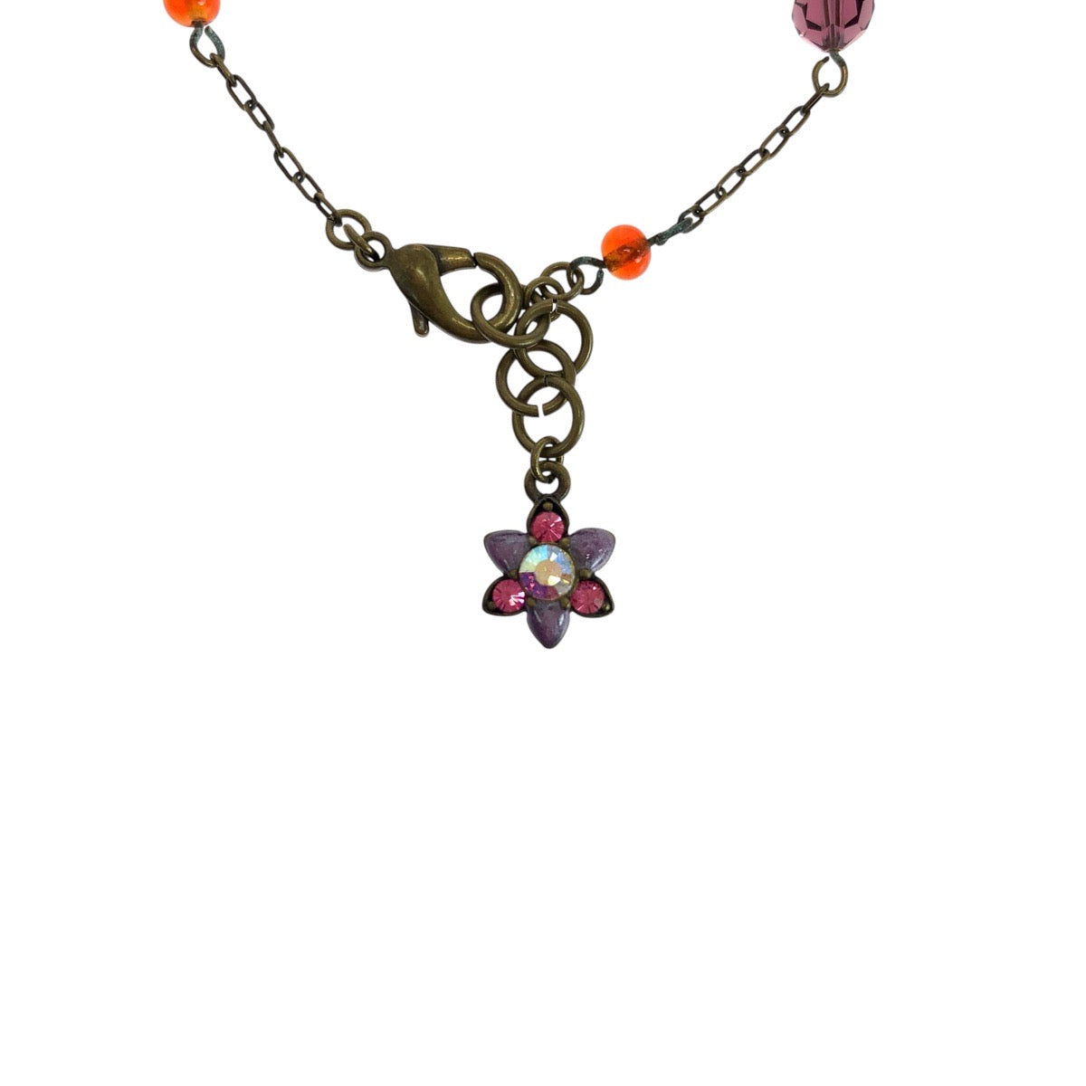 21597
ANNA SUI アナスイ フラワー 花 ゴールド ブロンズ メタル ブレスレット レディース AB2