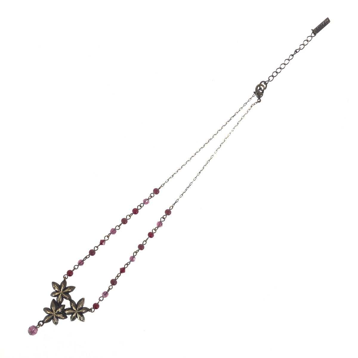 21600
ANNA SUI アナスイ ゴールド ブロンズ パープル ピンク メッキ / ラインストーン ビジュー ネックレス ペンダント レディース A2