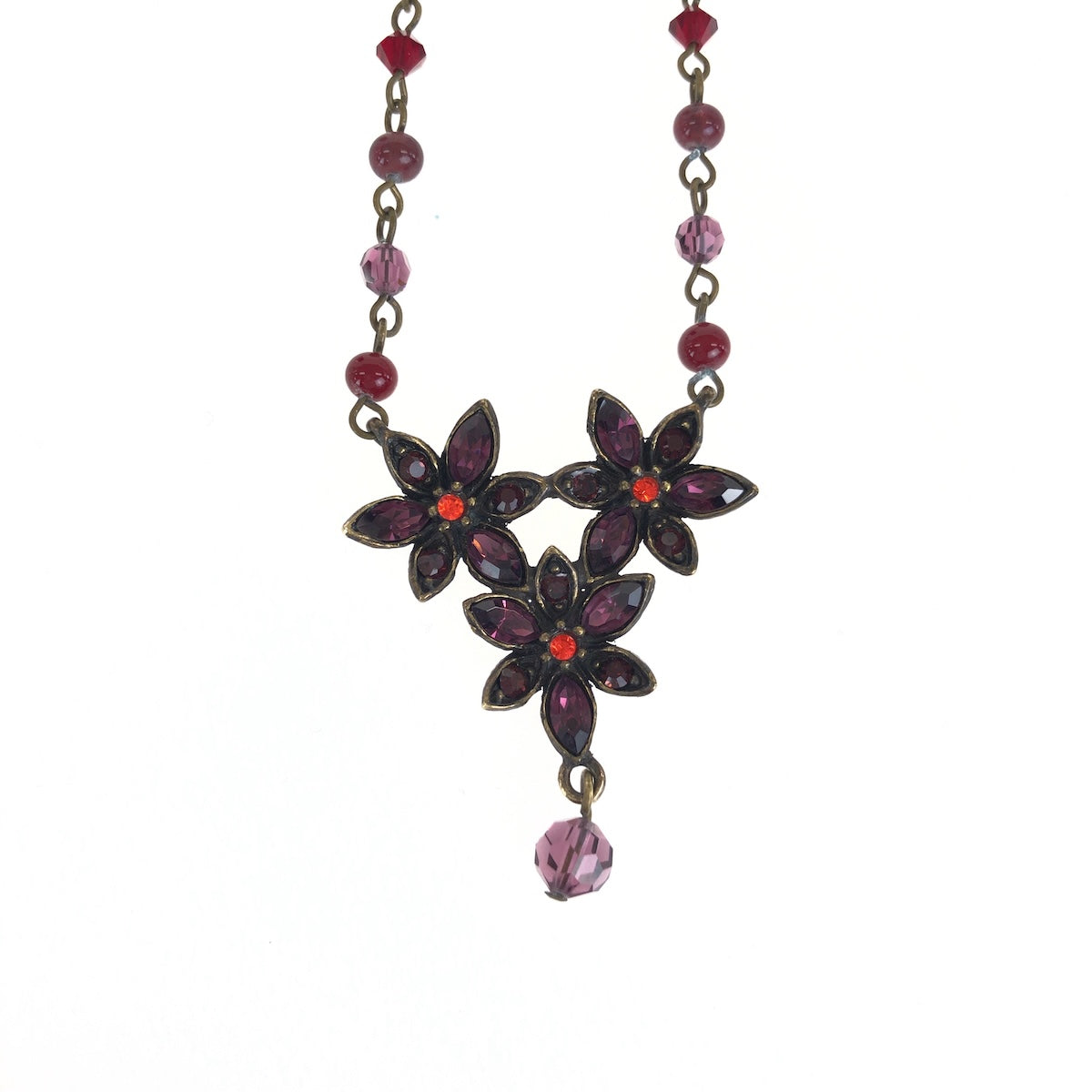 21600
ANNA SUI アナスイ ゴールド ブロンズ パープル ピンク メッキ / ラインストーン ビジュー ネックレス ペンダント レディース A2