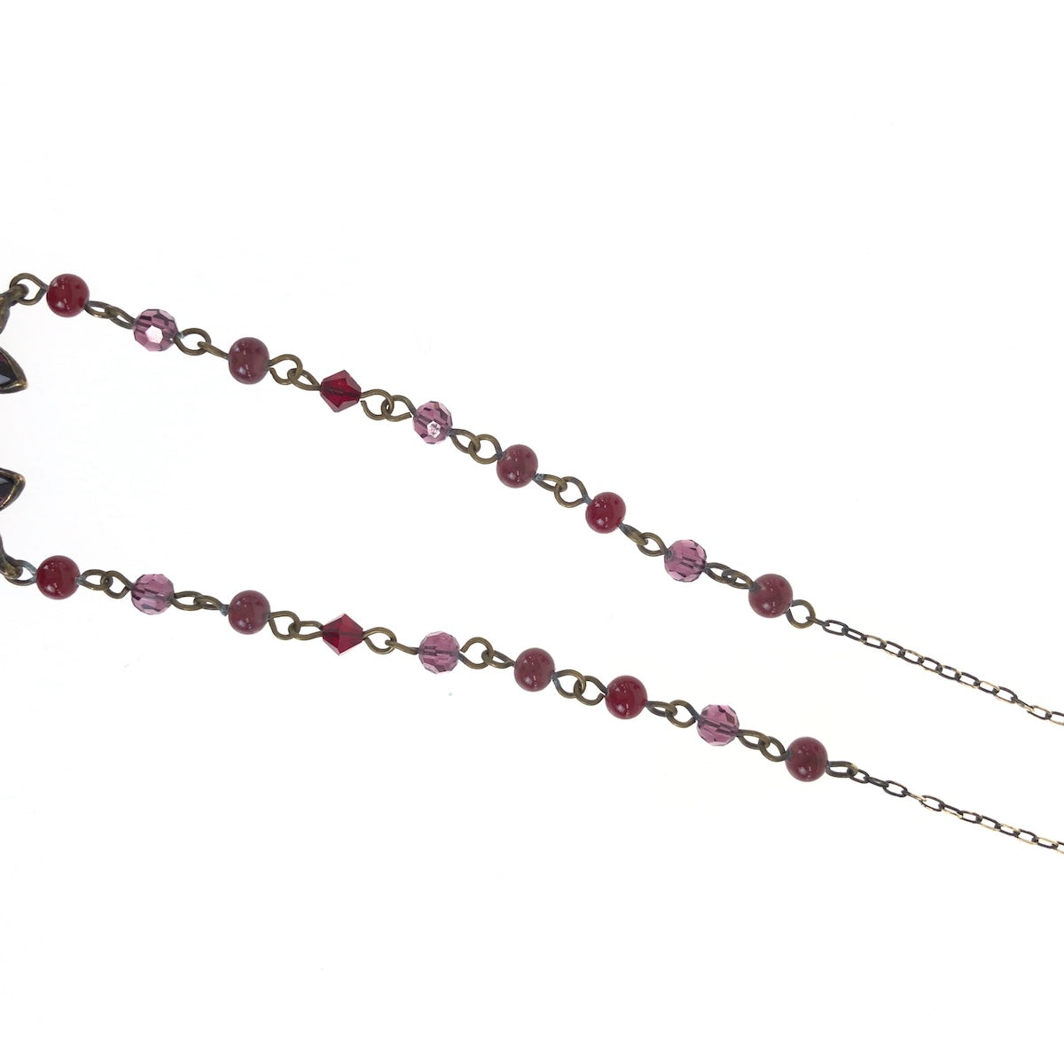 21600
ANNA SUI アナスイ ゴールド ブロンズ パープル ピンク メッキ / ラインストーン ビジュー ネックレス ペンダント レディース A2