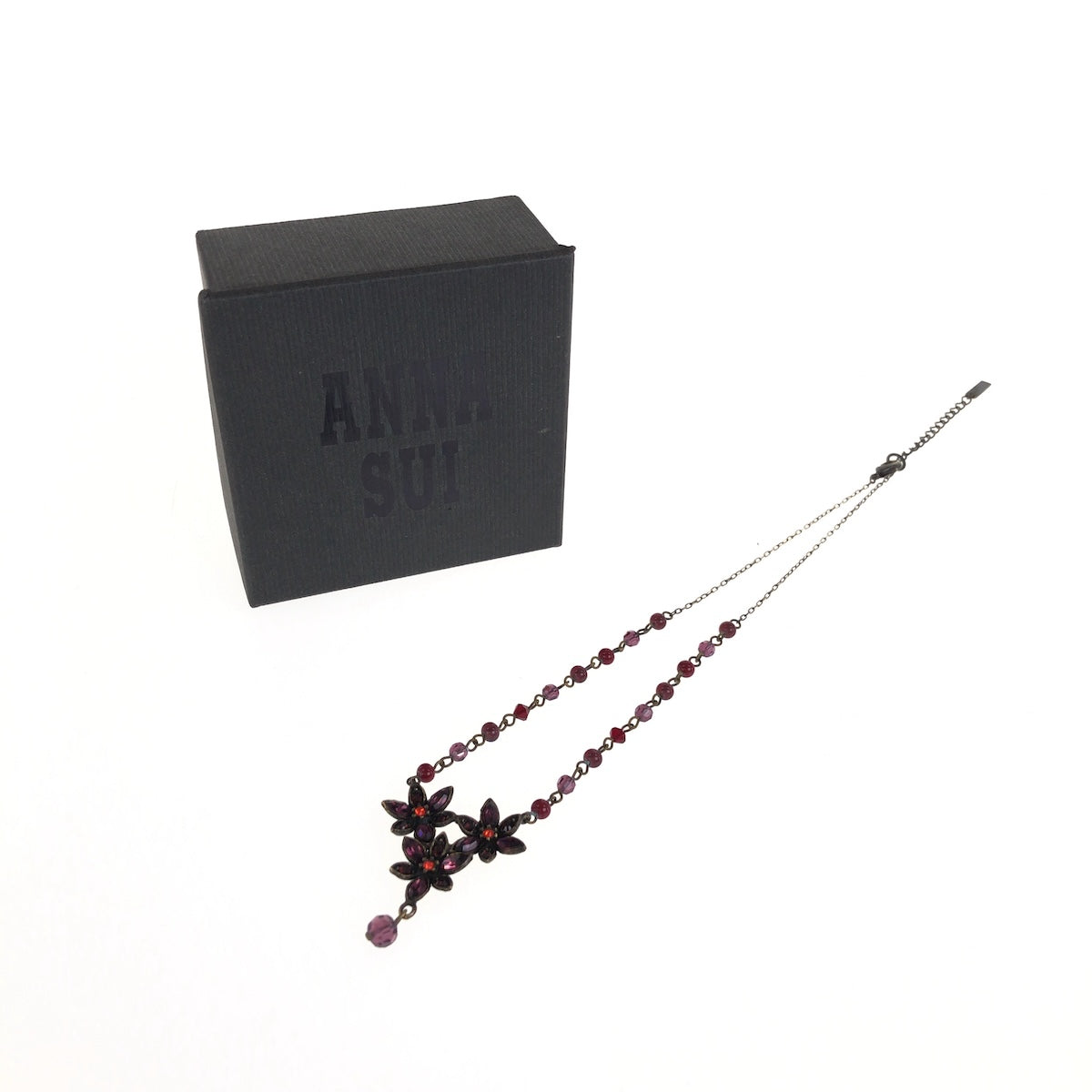 21600
ANNA SUI アナスイ ゴールド ブロンズ パープル ピンク メッキ / ラインストーン ビジュー ネックレス ペンダント レディース A2