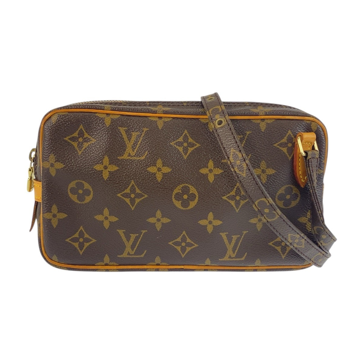 21603
LOUIS VUITTON ルイヴィトン モノグラム マルリーバンドリエール ブラウン ゴールド金具 PVC M51828 ショルダーバッグ ポシェット レディース AB36