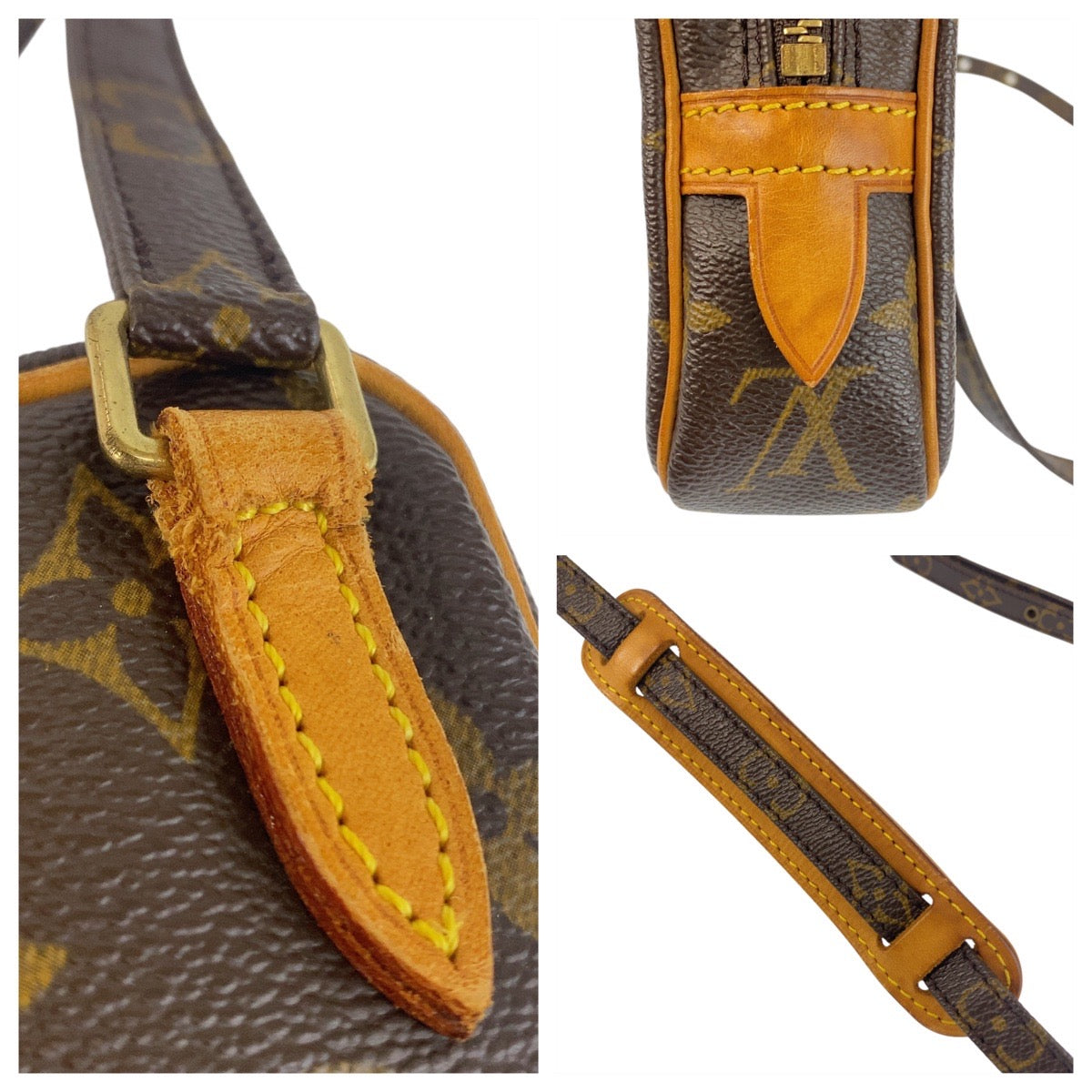 21603
LOUIS VUITTON ルイヴィトン モノグラム マルリーバンドリエール ブラウン ゴールド金具 PVC M51828 ショルダーバッグ ポシェット レディース AB36